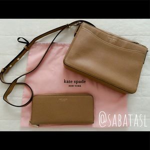 Kate Spade Crossbody with Matching Zip Continental Wallet